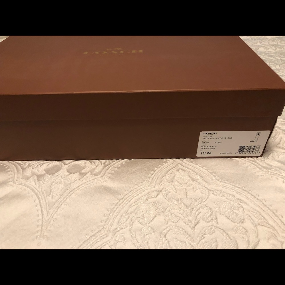 New COACH TALIA Rub/Mat Black Size 10 - Picture 4 of 6